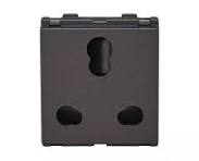 L & T Entice Power Socket 6A/16A Combined With ISI 2M	(Pack of 10) [Charcoal Grey]